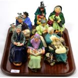 Eight Royal Doulton figures