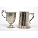 A Victorian silver Christening mug, by J F, London, 1861; with a silver 1981 Royal Wedding