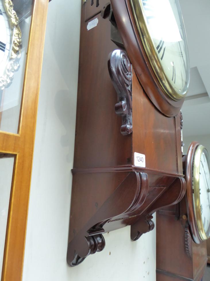 A Good Mahogany Drop Dial Striking Wall Clock, signed Robt Roskell, Liverpool, Number 1221, circa - Image 4 of 18