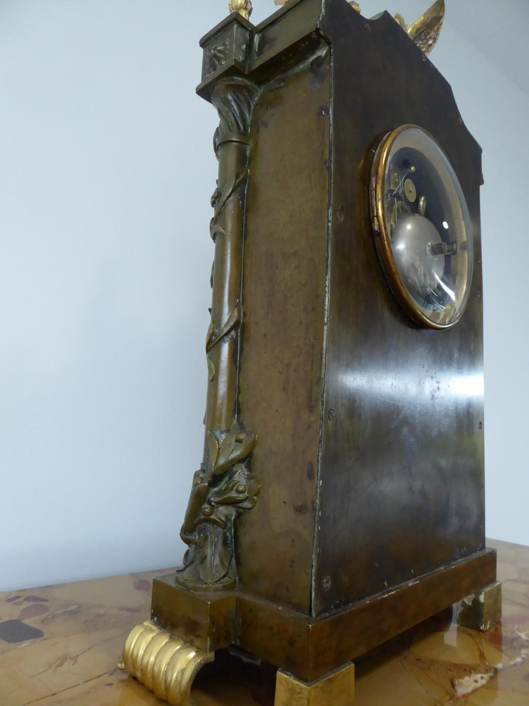 An Ormolu and Bronzed Striking Mantel Clock, signed J.F.Deniere a Paris, 2nd quarter 19th century, - Image 10 of 10
