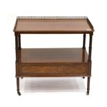 A Regency Style Mahogany and Ebony Strung Side Table, labelled Beacon Hill Collection, piece no.176,