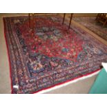 Bidjar Carpet Iranian Kurdistan, circa 1950 The strawberry field of angular vines around a