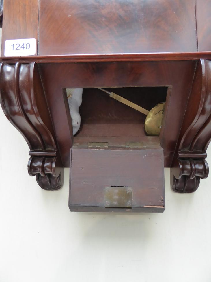 A Good Mahogany Drop Dial Striking Wall Clock, signed Robt Roskell, Liverpool, Number 1221, circa - Image 6 of 18