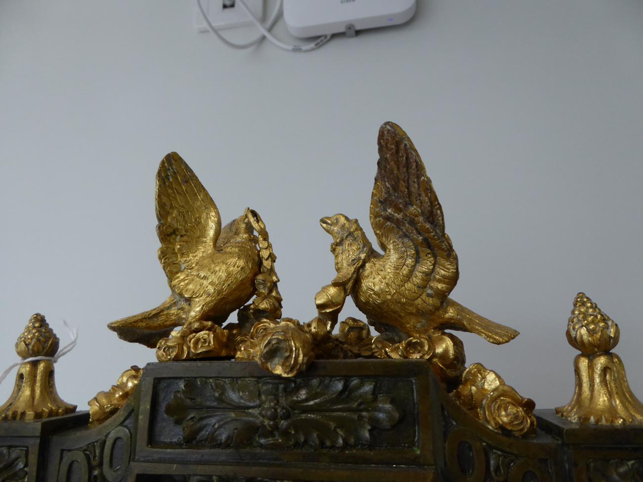 An Ormolu and Bronzed Striking Mantel Clock, signed J.F.Deniere a Paris, 2nd quarter 19th century, - Image 4 of 10