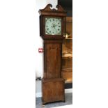 A Mahogany Thirty Hour Longcase Clock, signed Thos Russell, Lancaster, circa 1830, swan neck