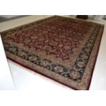 Agra Design Carpet India, modern The aubergine field with an allover design of columns of