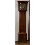 An Oak Thirty Hour Longcase Clock, signed Will Snow, numbered 383, circa 1770, flat top pediment,