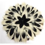 Taxidermy: Colobus Monkey (Colobus guereza), circa 1960, circular skin rug made from approximately