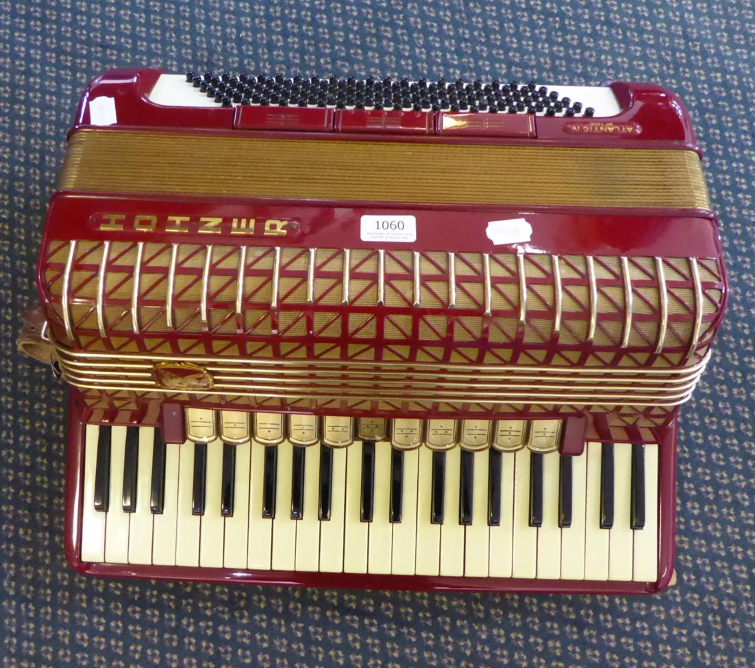 Hohner Atlantic IV De Luxe Accordion 120 bass buttons with 3 registers and 41 piano keys with 11 - Image 2 of 7
