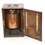 Townson & Mercer (London) flash point tester copper, stamped VR 1897, ER 1910 and GvR 1927 with
