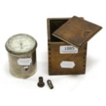 Elliott Brothers Speed Indicator calibrated on two circular dials to 500 and to 2000, in wooden box