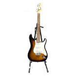 Fender Squier Strat (China) no.CAE0050281242, sunburst finish, together with Blackstar ID Core