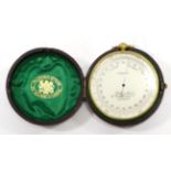 Pillschers (London) Pocket Barometer with 2 5/8'' dial calibrated 57-79 and with altitude 0-2500