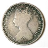 Victoria (1837-1901), florin, 1854, Gothic type, B1 (S.3891). Only very good but problem free and