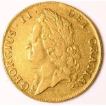 George II (1727-1760), Two Guineas, 1739, intermediate laur. head left, (S.3668). Possibly ex-mount,