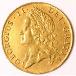 George II (1727-1760), Two Guineas, 1740/39, intermediate laur. head left, (S.3668). Possibly ex-