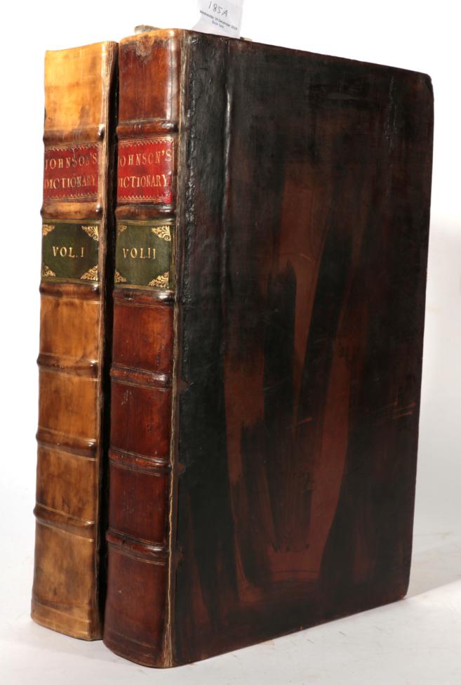Johnson (Samuel) Dictionary of the English Language, Printed by W. Strahan, 1765. Folio (2 vols).