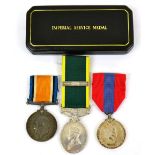 A British War Medal, to 45432 A.SERGT.R.G.BETTS. LEIC.R.; an Imperial Service Medal (Elizabeth