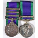 Two General Service Medals 1962, one with clasp NORTHERN IRELAND to 24898757 CFN T.BURMESTER REME,
