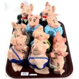 A tray of Wade Natwest Pig moneybanks (10)