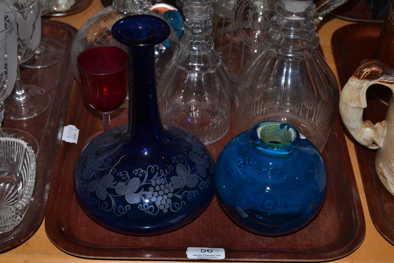 Two trays of assorted glass, mainly 19th/20th century; and a tray of assorted glass, including a - Image 3 of 6