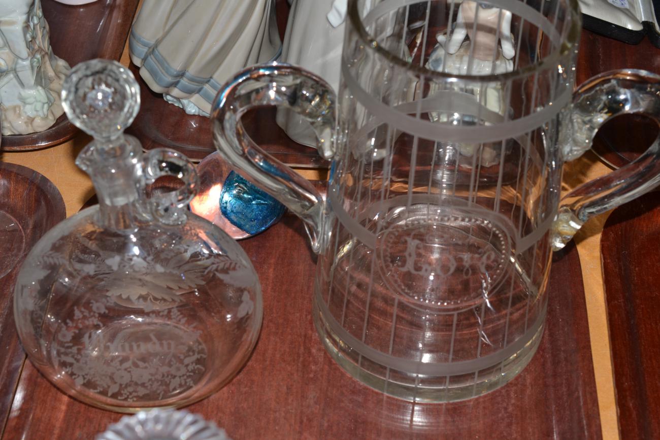 Two trays of assorted glass, mainly 19th/20th century; and a tray of assorted glass, including a - Image 5 of 6