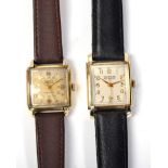 A 10K gold filled centre seconds wristwatch Gruen Veri-Thin Pan American, precision; and a 10K