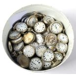 A quantity of British Railway nickel plated pocket watches and other nickel plated pocket watches (