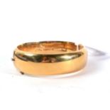 A 9 carat gold bangle, 25.6g gross