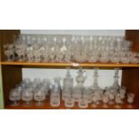 An extensive collection of Edinburgh crystal 'Thistle' design glasses to include: twelve tumblers,