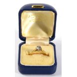 A solitaire diamond ring, estimated diamond weight 0.50 carat approximately, finger size L, 2.5g,