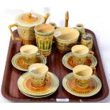 Linthorpe pottery teawares