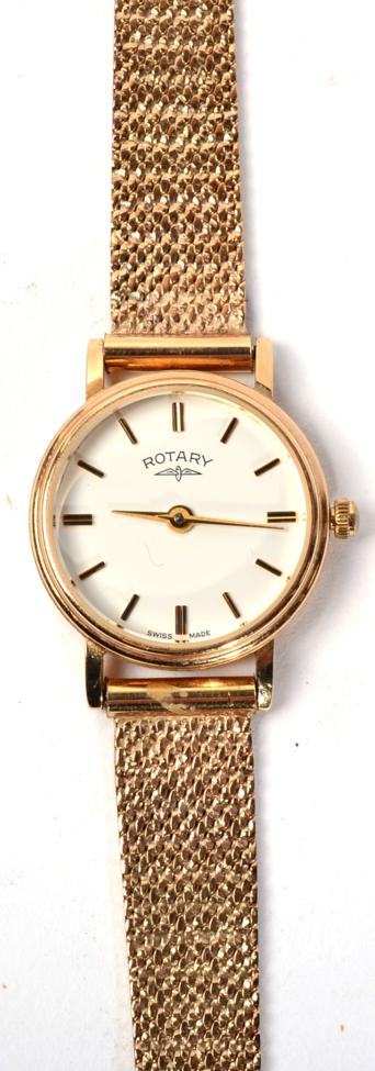 A lady's 9 carat gold wristwatch signed Rotary