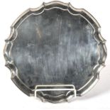 A shaped circular silver salver, James Dixon & Son, Sheffield 1933, 25.5cm diameter, 19.9ozt