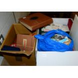 Stamps, including old vintage Strand album and USA wildlife sheets together with coins, a box of