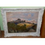 Harold Latham R.I. (1888-1971) Tuscan landscape, signed, oil on board, 39cm by 49.5cm