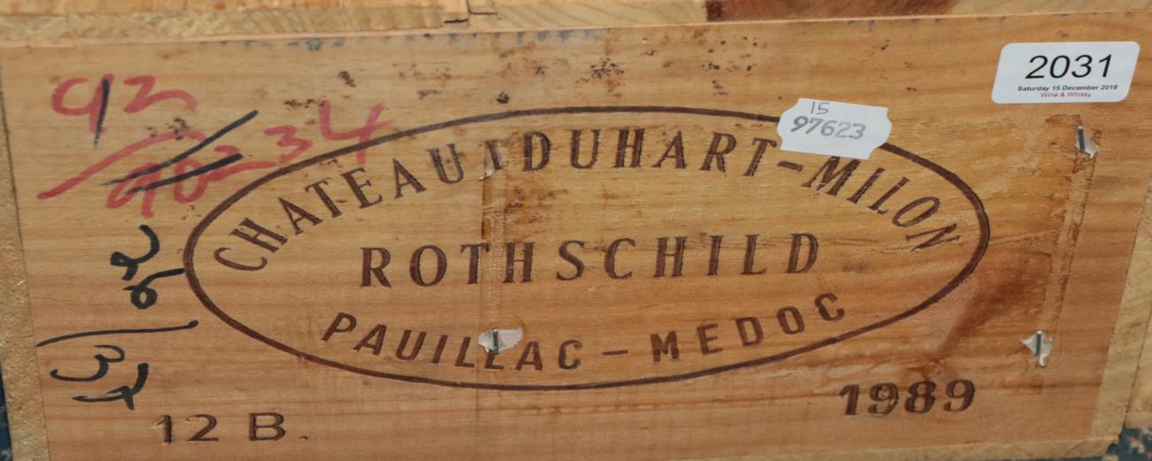 Chateau Duhart Milon 1989 Pauillac 12 bottles owc