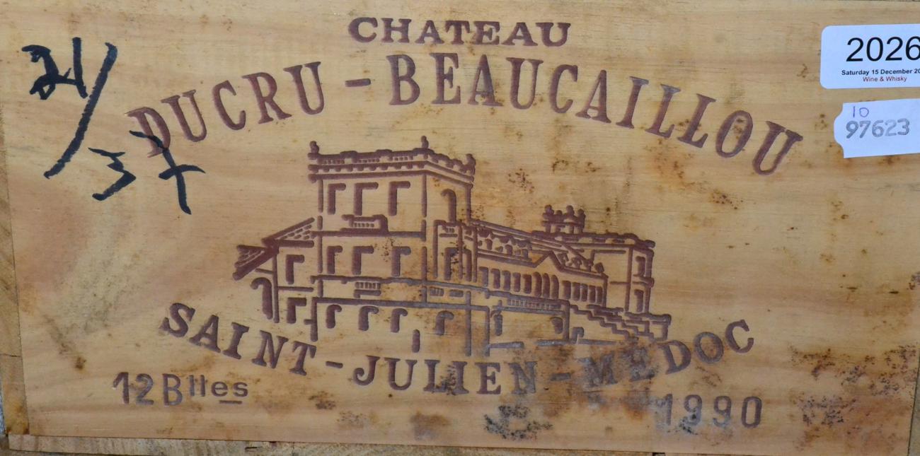 Chateau Ducru Beaucaillou 1990 Saint-Julien 12 bottles owcWC