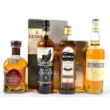 Cardhu Gold Reserve, Bushmills, Black Grouse, Cardhu 12 years, Cragganmore 12 years, Ledaig,