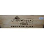 Fonseca Vintage Port 2003 6 bottles owc 96+/100 The Wine Advocate
