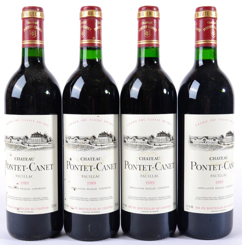 Chateau Pontet Canet 1989 Pauillac 4 bottles