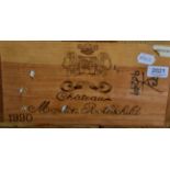 Chateau Mouton Rothschild 1990 Pauillac 12 bottles owc