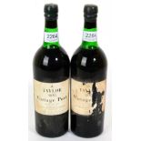 Taylor Vintage Port 1970 2 bottles bn (1 torn label)