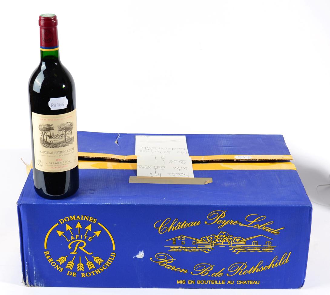 Chateau Peyre-Lebade 1993 Haut Medoc, 12 bottles owc