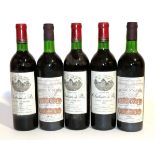 Chateau de Pez 1971 Saint Estephe 3 bottles all in, Chateau Caronne Ste Gemme 1975 Haut Medoc 2