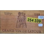 Chateau Latour 1989 Pauillac 12 bottles owc 97/100 Wine Spectator August 2000