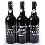 Hutcheson Vintage Port 2000 3 bottles