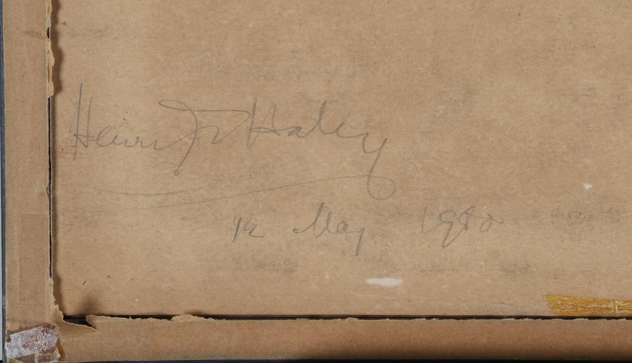 Henry James Haley (1874-1934) Standing Nude Inscribed and dated May 1900, signed and dated verso, - Image 4 of 4