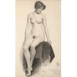 Henry James Haley (1874-1934) Standing Nude Inscribed and dated May 1900, signed and dated verso,
