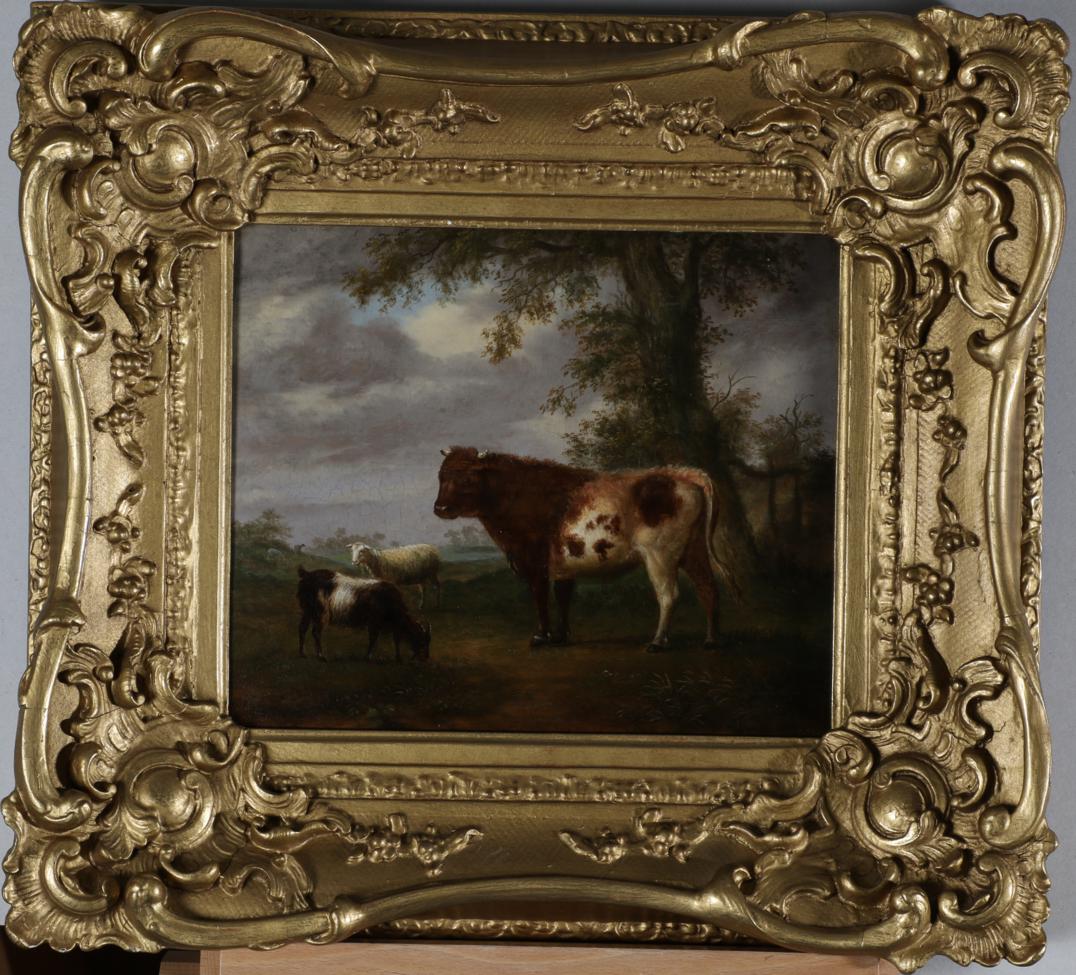 George Vincent (1796-1831) Cattle at rest in a river landscape Oil on panel, together with a - Image 6 of 6